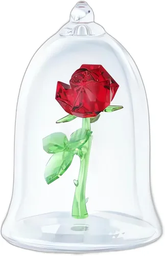 Miniatura 2 de Swarovski Figura coleccionable de cristal de la Bella y la Bestia, rosa encantada La belleza y la bestia