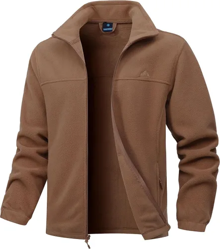 Miniatura 12 de Chaqueta UTWGN de forro polar suave para hombre con bolsillos, ligera, para exterior, de recreación, con cremallera completa