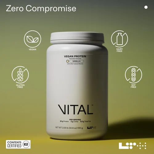 Miniatura 7 de LTH Vital Vegan Protein - Confiado por Life Time Members - Proteína en polvo a base de plantas hecha de proteína de guisante - Apoya un sistema
