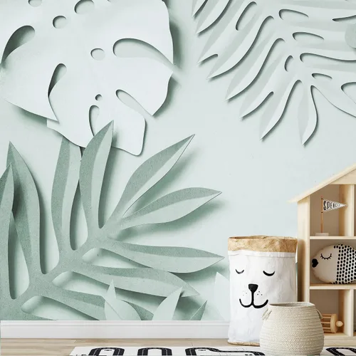 Miniatura 14 de NWT Calcomanía removible de pared/mural blanco pastel azul margarita, naturaleza, desierto, arte digital, arte moderno, decorativo, floral