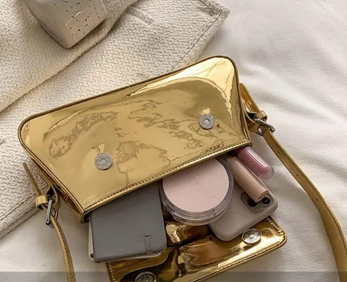 Miniatura 6 de Bolso de noche para mujer, Y2k, plateado, bolso hobo, bolso de mano, bolso de mano, bolso de mano, bolso de fiesta, bolso de mano, bolsos cruzados