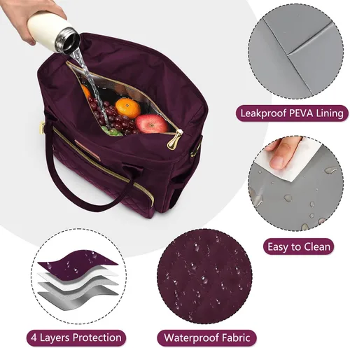 Miniatura 2 de MIYCOO – Lonchera para mujeres - Lonchera grande con aislamiento y a prueba de fugas para mujeres - Loncheras grandes estilo hielera para adultos