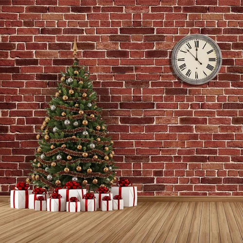 Miniatura 4 de Chuangdi 2 piezas de telón de fondo de pared de piedra de 4.5 x 9 pies, decorado de escena de pared de piedra, papel tapiz, cortinas, puerta, mantel