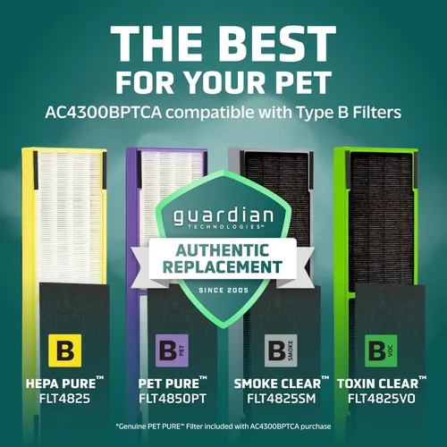 Miniatura 5 de GermGuardian AC4300 3-n-1 True - Filtro HEPA purificador de aire para casa, UVC, purificador de aire para habitaciones completas para alergias