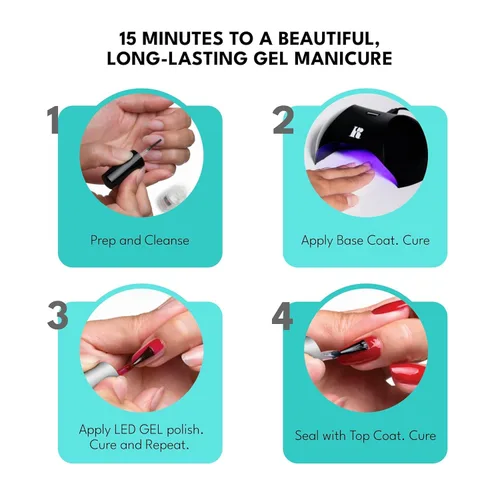Miniatura 3 de Red Carpet - Esmalte de gel para manicura, sistema completo de uñas de gel, de larga duración, resistente al astillado, para uñas saludables