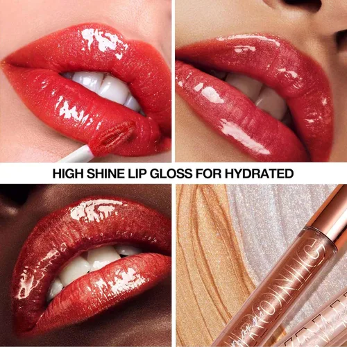 Miniatura 3 de Brillo de labios rojo rosa, brillo de labios, brillo de labios, brillo de labios, aceite de labios hidratante de alto brillo y brillo de labios 08#