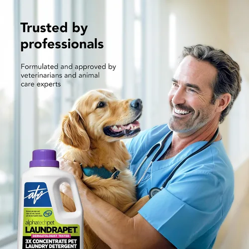 Miniatura 3 de LaundraPet - Detergente para ropa de alta calidad 3X Strength con limpiador enzimático, 64 onzas (96 lavados), eliminador de manchas y olores