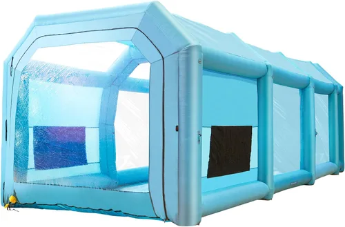 Miniatura 15 de VEVOR Cabina de Pintura Inflable Portátil, Cabina de Pulverización Inflable de 13 x 8 x 8 pies, Carpa de Pintura para Automóvil con Sistema