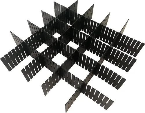 Organizador de cajones de plástico para bricolaje, 8 unidades, divisores de cajones ajustables para el hogar, calcetines, ropa interior, suministros