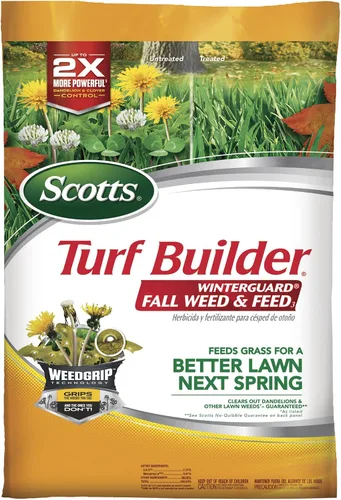 Miniatura 11 de Scotts Turf Builder WinterGuard Fall Weed & Feed3, Herbicida Plus Fertilizante de Otoño, 4,000 pies cuadrados, 11.43 libras. Weed Killer Plus