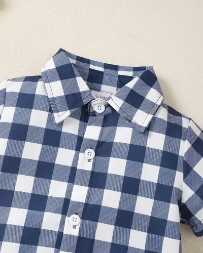 Miniatura 4 de Ropa de bebé niño de verano, trajes de algodón de manga corta, pantalones cortos, conjunto de trajes para niños pequeños