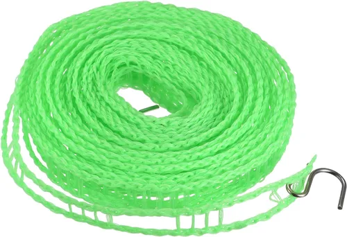 Miniatura 19 de uxcell Tendedero portátil, de nailon de 9.84 pies, resistente al viento, antideslizante, cuerda de lavado para patio, viajes al aire libre, camping