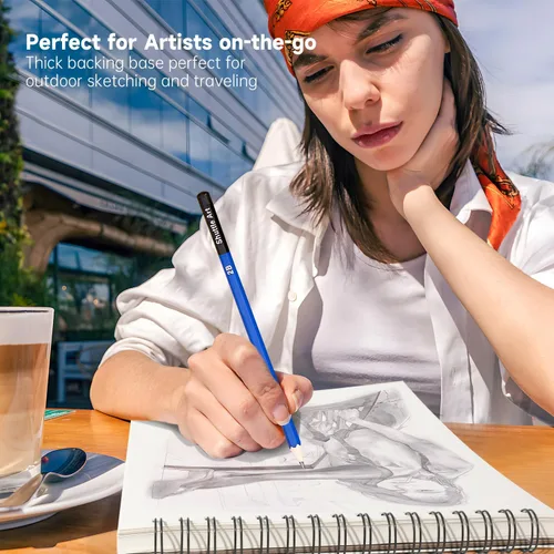 Miniatura 7 de Shuttle Art Bloc de dibujo de 9 x 12 pulgadas, 260 hojas (68 libras/3.53 oz/m²), paquete de 2, 130 hojas cada una, cuaderno de bocetos encuadernado