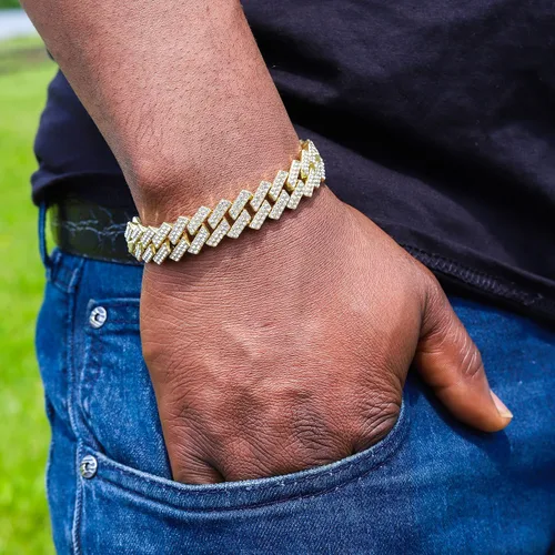 Miniatura 24 de Charles Raymond Bling-ed Out Ultimate Hip Hop Royalty Reloj para hombre con número romano de fácil lectura o indicadores de tiempo de diamantes
