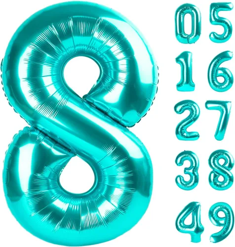 Miniatura 318 de Globo de cumpleaños número 4 dorado de 40 pulgadas, globos gigantes del número cuatro 14 24 34 40 44 2024, globos grandes de lámina de mylar para Oro