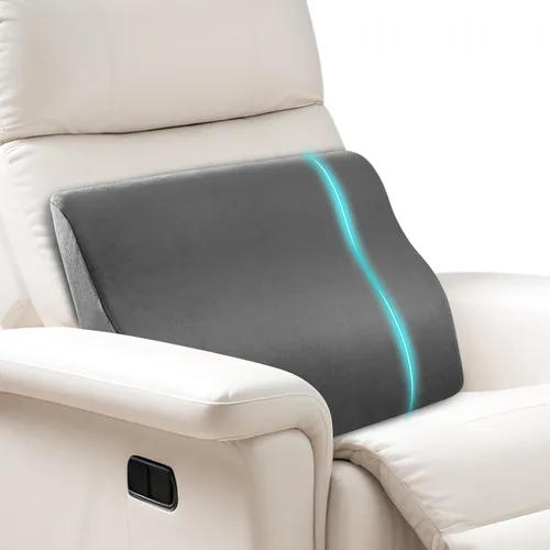 Miniatura 9 de SofGlowly Almohada de apoyo lumbar para reclinable, cojín grande de espuma viscoelástica para respaldo de sofá y silla de juegos, almohada