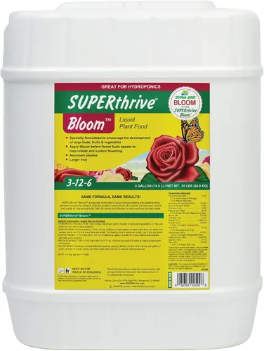 Miniatura 10 de Dyna-Gro Bloom, BLM-032 3-12-6. Alimento para plantas, 1 cuarto de galón, Blanco
