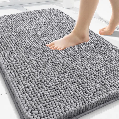 Miniatura 63 de Arotive Alfombras de baño de felpilla extrasuaves y absorbentes, de 24 x 16 pulgadas, lavables a máquina, parte trasera de goma antideslizante