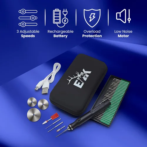 Miniatura 6 de ELK Bolígrafo Personalizador de Grabado para Todos los Materiales - Recargable, Inalámbrico y Amigable para Principiantes - Graba 50+ Superficies