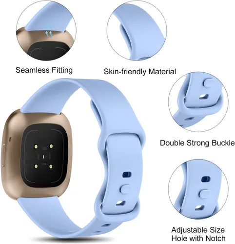 Miniatura 8 de GEAK Paquete de 15 correas compatibles con Fitbit Versa 4/Versa 3/Sense/Sense 2, correa de repuesto suave resistente al agua para reloj inteligente