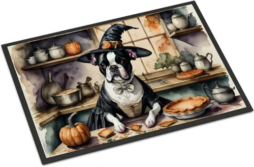 Miniatura 110 de Caroline's Treasures DAC1720MAT Affenpinscher - Tapete de otoño para cocina, con calabazas, 18 x 27 pulgadas, tapete para puerta delantera