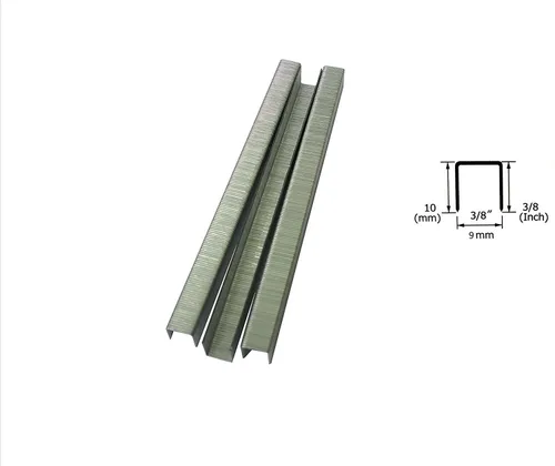 Miniatura 4 de 3PLUS Grapas de alambre fino galvanizado de calibre 22, 3/8 pulgadas (0.354 in) de longitud de pierna de 3/8 pulgadas de longitud de la pierna