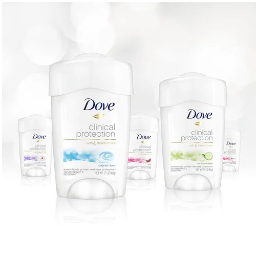 Miniatura 7 de Dove Desodorante, protección clínica para mujeres, paquete variado de 3 varillas, desodorante antitranspirante con 48 horas de cobertura, hidratante
