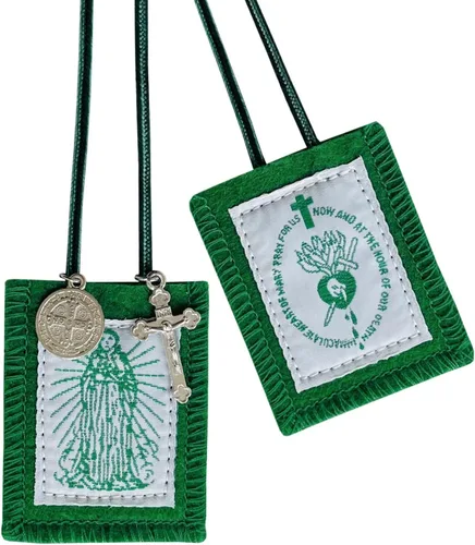 Miniatura 13 de TALPGOD Sagrado Corazón de Jesús, Escapulario de Cuero de Nuestra Señora del Monte Carmelo, Escapularios Católicos Católicos, Religiosos Católicos