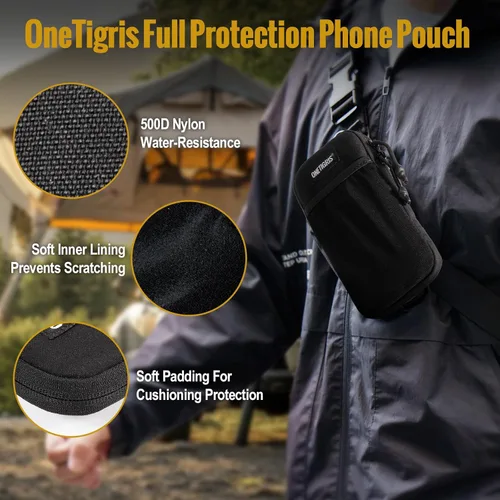 Miniatura 5 de ONETIGRIS Funda para teléfono celular, soporte de cinturón Molle para hombres, para iPhone 17 Pro Max/Air/17/16/15/14/13/12/11/X/XR/XS/8 Plus/7/6