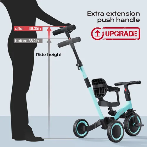 Miniatura 5 de newyoo - Triciclos para niños de 1 a 3 años, bicicleta para niños pequeños, regalo de cumpleaños y juguete para niños y niñas, triciclo para niños