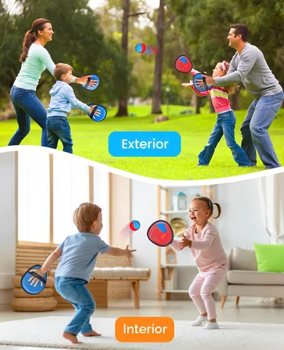 Miniatura 6 de JoyCat Juego de pelota para lanzar y atrapar, guante de béisbol para niños, juegos de patio de playa al aire libre, deportes y juegos al aire libre