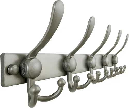 Miniatura 8 de Dseap - Perchero para montaje en pared, base resistente calibre 12 vs Flimsy de 0.039 pulgadas, ganchos sólidos antidesgarros, montaje en perno