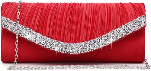 Dasein Bolsos de mano para mujer, bolsos de noche formales con diamantes de imitación para boda, fiesta, baile de graduación, bolso elegante