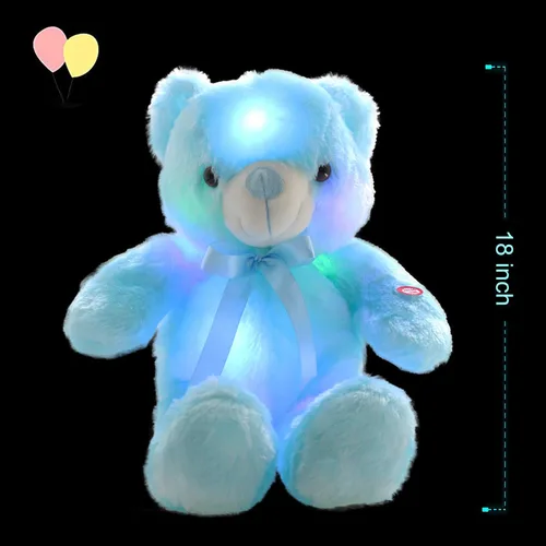 Miniatura 3 de Osos de peluche LED, animales de peluche, lindo oso brillante con luces de peluche, juguetes creativos luminosos de colores para habitación, niños