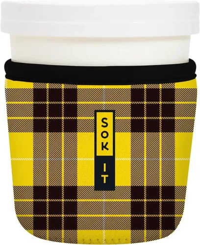 Miniatura 149 de Sok It IceCreamSok - Funda de neopreno aislada (flores abstractas, pintas de helado cónicas)