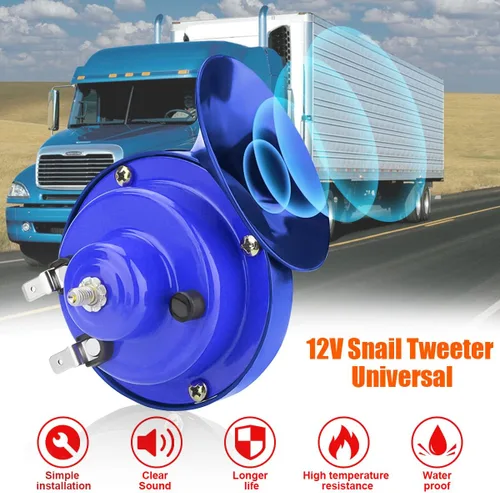 Miniatura 5 de Bocinas de tren súper fuertes, cuerno de caracol eléctrico resistente al agua para automóvil, kit de repuesto de bocinas de aire de sonido furioso