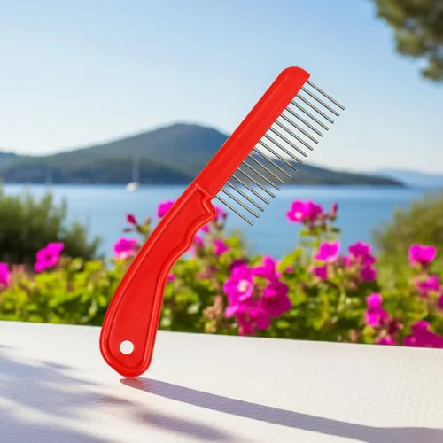 Miniatura 9 de The Hair Doctor - Peine de pelo extra largo de 1 1/4 pulgadas con dientes giratorios suaves y sedosos para evitar daños en el cabello (rojo hermoso)