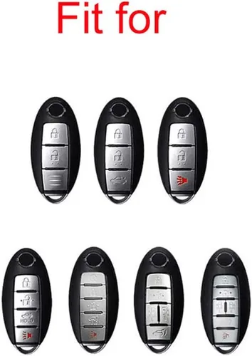 Miniatura 2 de Royalfox (TM) 3 4 5 6 botones 3D Bling entrada remoto inteligente llavero funda para Nissan Murano Pathfinder Titan Maxima Sylphy Lannia Livina