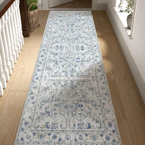 Miniatura 78 de jinchan Lima - Alfombra de pasillo lavable de 2 x 6 pies, antideslizante, de pelo corto, suave, ultrafina, alfombra envejecida para casa de campo