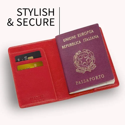 Miniatura 4 de Funda de pasaporte billetera de pielHecho En Italia