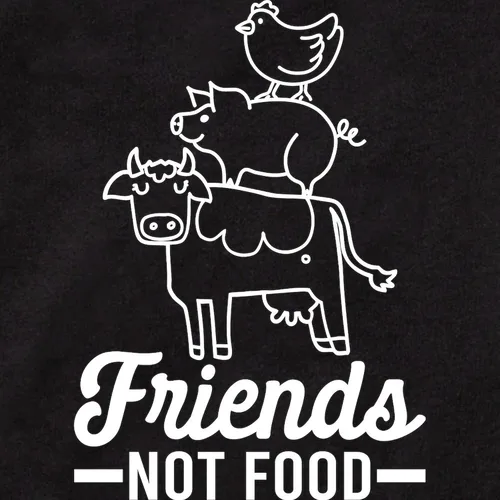 Miniatura 2 de CafePress Friends Not Food Vegetariano Vegano Vegano Traje de cuerpo lindo bebé Body Body Baby Romper Dark