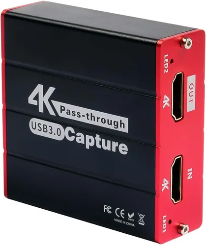 Mirabox Tarjeta de captura de video HDMI USB3.0 para Nintendo Switch, 1080P 60FPS HD dispositivo de captura de juegos Cam Link con HDMI Passthrough