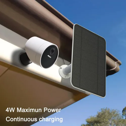 Miniatura 5 de Panel solar de 4 W compatible con cámara SimpliSafe para exteriores, incluye soporte de pared seguro, IP65 resistente a la intemperie, cable