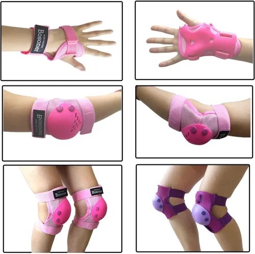 Miniatura 4 de BOSONER Rodilleras/Coderas/Muñequeras para Niños/Jóvenes de 3-15 Años, Conjunto de Equipo Protector Infantil para Patines, Ciclismo, Bicicleta BMX