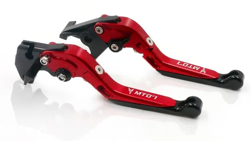 Miniatura 8 de Para Yamaha MT-07 FZ-07 FZ07 MT07 FZ 07 2014 2023 motocicleta ajustable plegable extensible embrague palancas de freno de embrague (color : 1)
