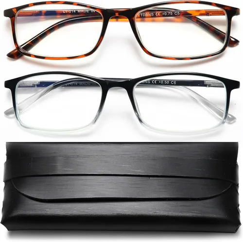 Miniatura 11 de Gafas de lectura para mujeres y hombres, lectores rectangulares, lentes de lectura con bloqueo de luz azul para computadora para el trabajo y uso
