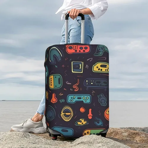 Miniatura 6 de Travel Luggage Cover Elastic Luggage Covers Game Video Gaming Pattern Suitcase Cover Luggages Protector for Travel Anti-Scratch Suitcase Covers for