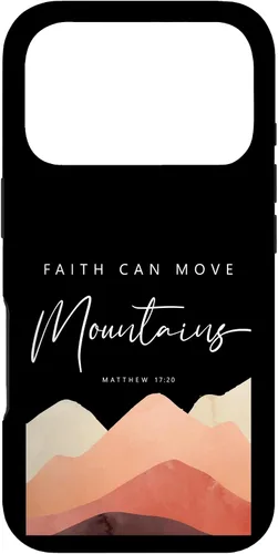 Miniatura 29 de iPhone 12/12 Pro Faith Can Move Mountains - Funda cristiana inspiradora Mateo 17 20