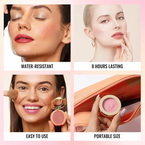 Miniatura 3 de Oulac Polvo de maquillaje de rubor marrón ciruela, mezcla de rubor en crema de color rico, piel bronceada mate natural, vegano y libre de crueldad
