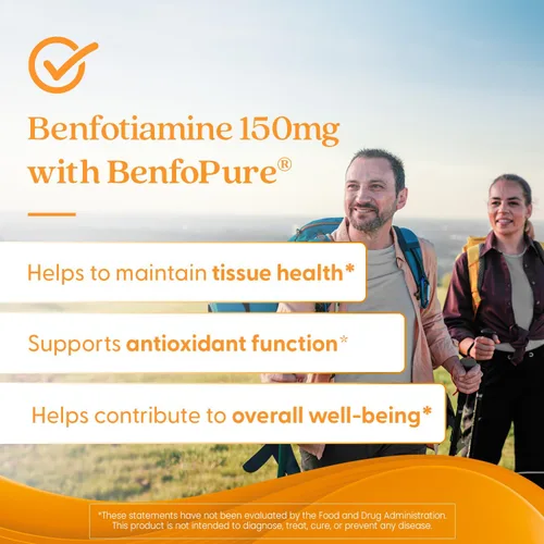 Miniatura 5 de Doctor's Best Benfotiamine 300 con BenfoPure, ayuda a mantener un metabolismo saludable de la glucosa, sin OMG, vegano, sin gluten, sin soja, 300